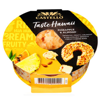 Крем-сир з Ананасом та Мигдалем Castello Pineapple & Almond Cream Cheese Ring 125г