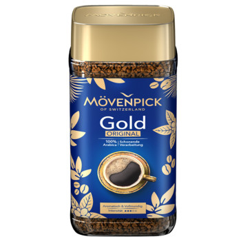 Кава Movenpick Gold Original, 100% Arabica, 200 г. розчинна
