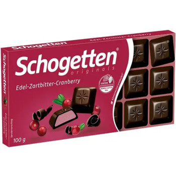 Шоколад Schogetten Dark Chocolate Cranberry, 100 г