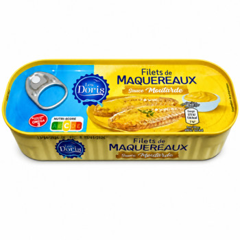 Філе Макрелі в Гірчичному соусі Les Doris Filets de Maquereaux sauce Moutarde 169 г (Франція)