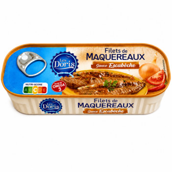 Філе Макрелі в соусі Ескабече Les Doris Filets de Maquereaux sauce Escabeche 169 г (Франція)