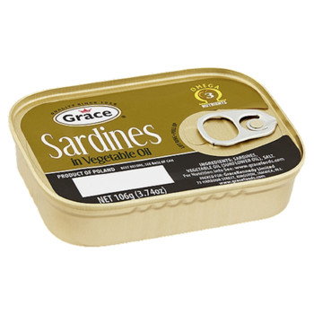 Сардинки в Олії Grace Sardines in Vegetable Oil,106г