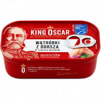 Печінка Тріски King Oscar Watrobki z Dorsza, 115 г