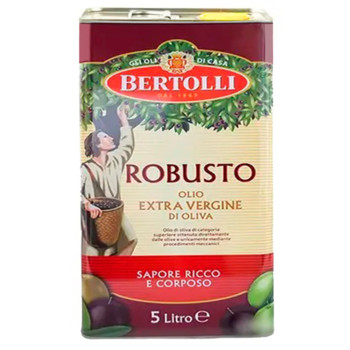 Олія оливкова Bertolli Robusto, Olio Extra Vergine di Oliva, 5 л. Ж/Б