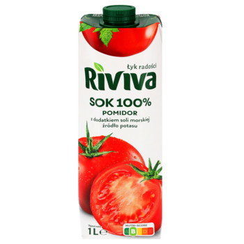Сік томатний, 100% сік Riviva Sok 100% Pomidor , 1 л