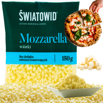 Сир Моцарелла для Піцци та Інших Страв (Кубиками), Mozzarella Viorki Swiatowid, 150 г