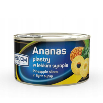 Ананас кільцями в цукровому сиропі Helcom, Ananas plastry w lekkim syropie, 227 г