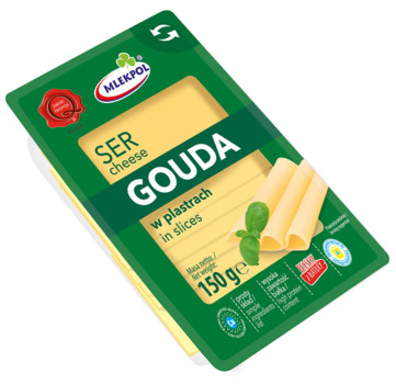 Сир Mlekpol Gouda 150 г. (нарізаний)