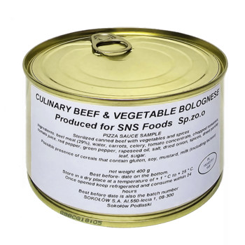 Соус Болоньєзе з м'ясом Яловичини (29% м'яса) Culinary Beef & Vegetable Bolognese produced SNS Foods, 400 г