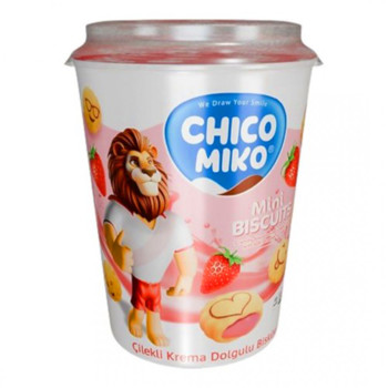 Міні Печево з Полуничною начинкою Chiko Miko Mini Biscuits, 125 г