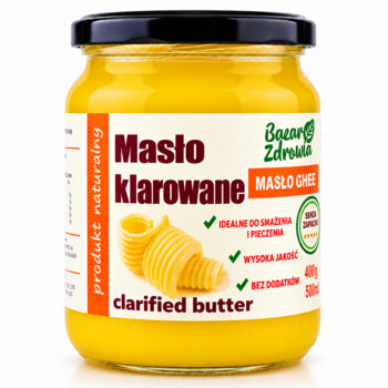 Масло Топлене Гхі Натуральне Bazar Zdrowia  Masło Klarowane 500 мл