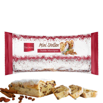 Штоллен Різдв'яний з Марципаном Фаворіна, Favorina mini Stollen Noble Marzipan, 200 г