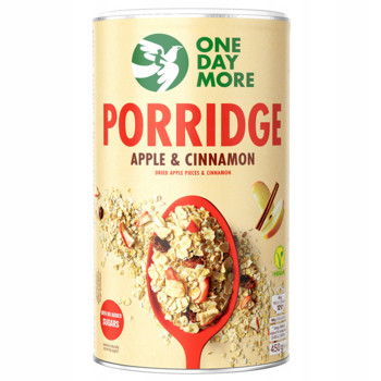 Каша Вівсяна з Яблуком та Корицею One Day More Porridge Cu Mere & Scortisoara, 450 г