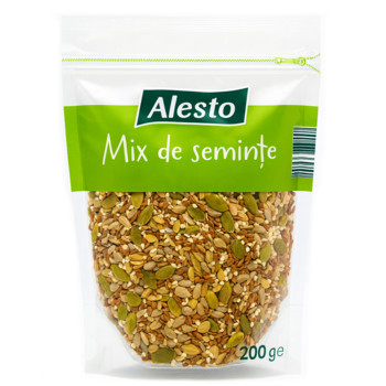 Суміш Насіння для Салатів (Соняшник, Гарбуз, Льон, Кунжут) Alesto Mix de Seminte, 200 г