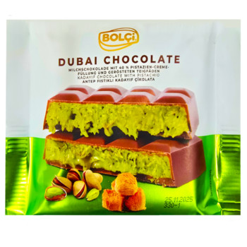 Дубайський Шоколад з Фісташкою Болці, Bolci Dubai Chocolate, 100 грам