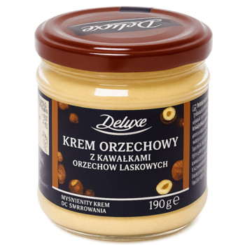 Крем з Фундука Deluxe Krem Orzechowy z Kawalkami Orzechow Laskowych, 190 г