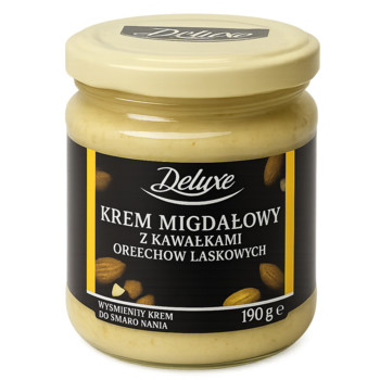 Крем Мигдальний з шматочками Фундука Deluxe Krem Migdalowy z Kawalkami Orzechow Laskowych, 190 г