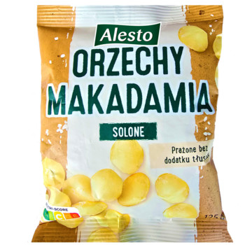 Горіхи Макадамія Очишіені Солені Алесто, Alesto Makadamia Solone 125 г