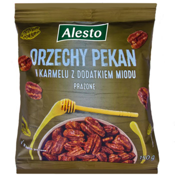 Горіхи Пекан в Карамелі з Медом Алесто, Alesto Orzechy Pekan w Karmelu z dodatkiem Miodu, 150 г