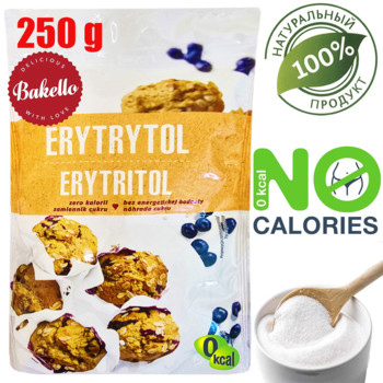 Натуральний підсолоджувач Еритрітол Bakello Erytritol, 250 г