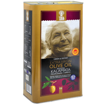 Олія Оливкова Каламата, HDA Region KALAMATA (Греція) Extra Vergine Olive Oil, 5 л. Ж/Б