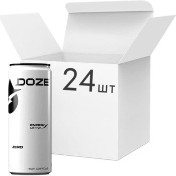 Енергетик Без Цукру Doze Energy Drink Zero 24 x 250 мл