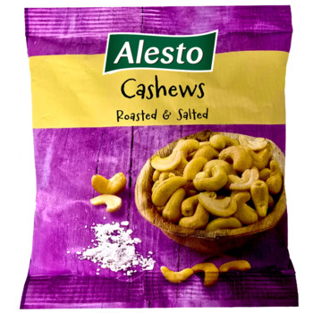 Горіхи Кешю Смажені Солені Алесто Alesto, Cashews Roasted & Salted, 150 г
