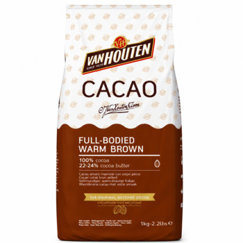 Какао 100% Cacao Van Houten Full Bodied Warm Brown (вміст какао масла 22-24%), 1 кг