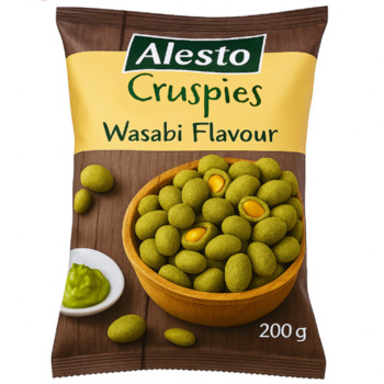 Арахіс в Хрусткому клярі з Васабі Alesto Cruspies Wasabi Flavour, 200 г