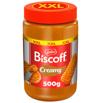 Крем Паста Бесквітно-карамельна XXL з Печивом Lotus Biscoff Creamy, 500 г