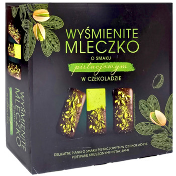 Цукерки Пташине Молоко з Фісташковим Смаком Majami Wysmienite Mleczko o Smaku Pistacjowym w Czekolada, 380г
