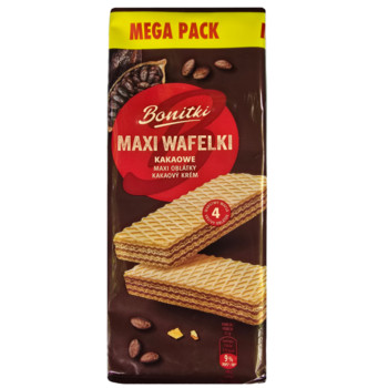 Вафлі Шоколадні Bonitki Maxi Wafelki Kakaowe, 450 г