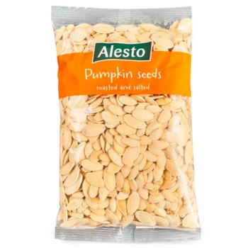 Насіння Гарбуза, Не очищене ( Смажене, Солене) Алесто Alesto Pumpkin Seeds, 250 г