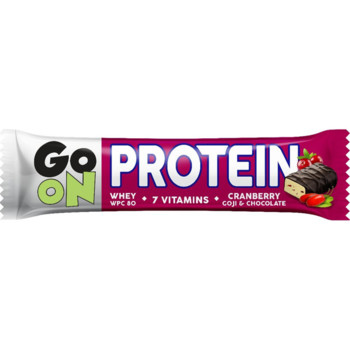 Протеїновий Батончик +7 вітамінів  Журавлина, Годжі та Шоколад Go oN Protein Cranberry Goji & Chocolate, 50 г
