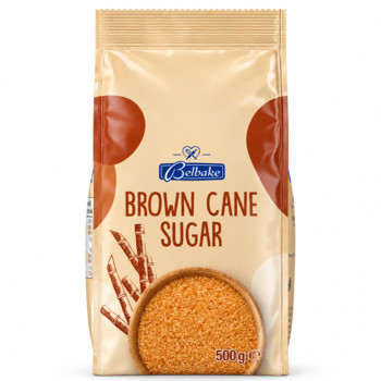 Сахар Коричневый Тростниковый Belbake Brown Cane Sugar, 500 г