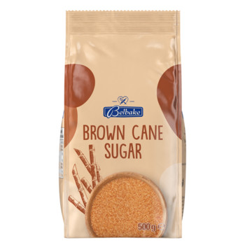 Сахар Коричневый Тростниковый Belbake Brown Cane Sugar, 500 г
