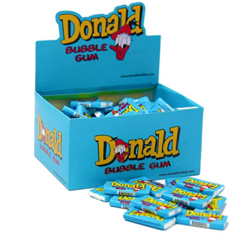 Жувальна гумка Дональд Donald Bubble Gum (Синя), 450г (100 шт х 4.5 г)