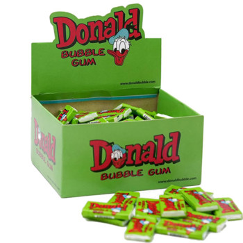 Жувальна гумка Дональд Donald Bubble Gum (Зелена), 450г (100 шт х 4.5 г)
