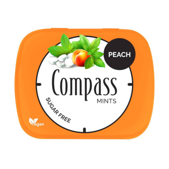 Освіжаючі Драже без Цукру Compass Mint Peach 14г