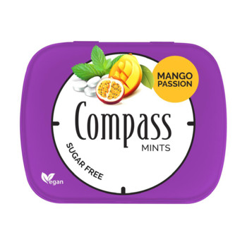 Освіжаючі Драже без Цукру Compass Mint Mango Passion 14г