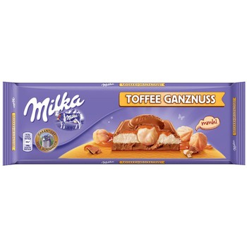 Шоколад Milka Toffee Ganznuss , 300 г