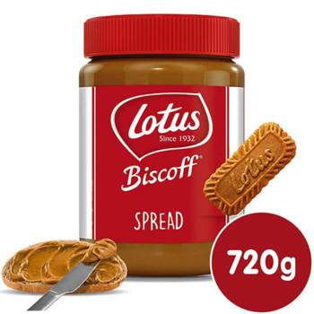 Крем Паста Бесквітно-карамельна XXL з Печивом Lotus Biscoff Spread Creamy 720 г
