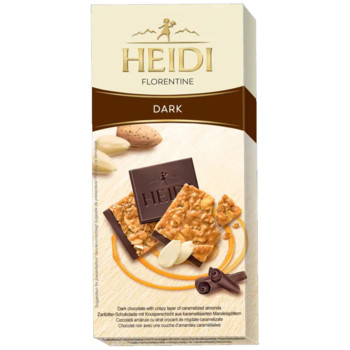 Шоколад Чорний Мигдаль та Карамель HEIDI Florentine Dark 100 г