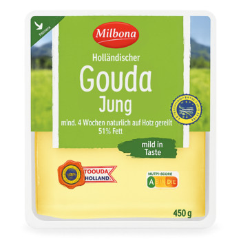 Сир Гауда Milbona Gouda Holland Jung 450 г