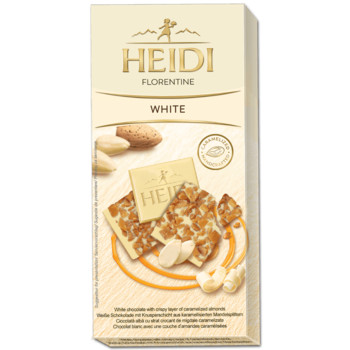 Шоколад Білий Мигдаль та Карамель HEIDI Florentine White 100 г