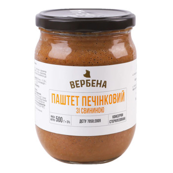 Консерва Вербена Паштет печінковий зі свининою 500г