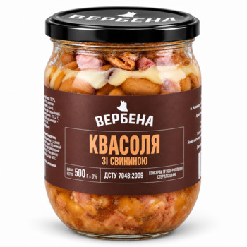 Консерва Вербена Квасоля зі свининою 500 г