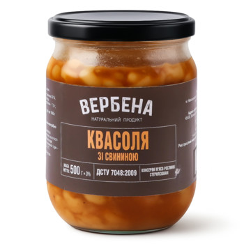 Консерва Вербена Квасоля зі свининою 500г