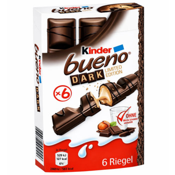 Вафельні Батончики Kinder Bueno Dark 129 г (6 шт х 21.5 г)