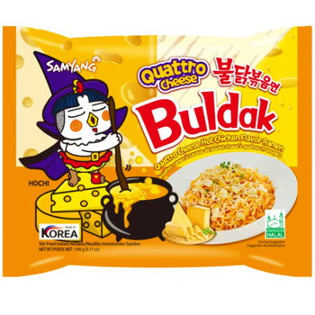 Локшина Рамен Чотири Сири Samyang Buldak Quattro Cheese 145 г